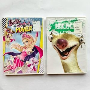 NWT Sealed Kids DVD Ice Age Continental Drift & Barbie